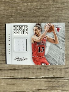 2013-14 Panini Prestige Basketball ~ Joakim Noah ~ Game Worn Jersey Patch Bulls