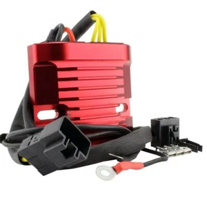 RED Machined Aluminum Mosfet Regulator with Bypass for Honda CBR 600 VFR 800 00- - Picture 1 of 12