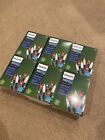 6 Pack Of Philips 100 Mini Red Green White Indoor & Outdoor Lights 24.7’ Long