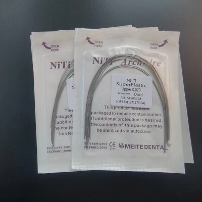 100 Packs Dental Orthodontic Super Elastic NiTi Arch Wire Round Ovoid Form Tooth - Image 1 of 4