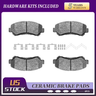 Pastillas de freno delanteras de cerámica + herrajes para Nissan Máxima Nissan Rogue 2008-2020 Foto 1 de 4