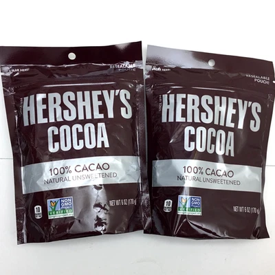 Hershey's Cacao en Polvo 100% Cacao Natural Sin Endulzar Paquete de 2 6 Onzas caducidad 27/06 Foto 1 de 4