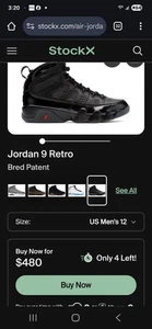 Air Jordan 9 Retro Bred Patentsize 12 Vnds - Bild 1 von 5