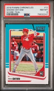 2018 Panini Chronicles Score #11 Shohei Ohtani Score-Teal PSA 8 /199 - Bild 1 von 2