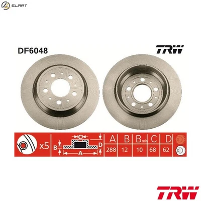 2x BRAKE DISC DF6048 FOR VOLVO XC70/CROSS/COUNTRY/SUV S70 V70/� 2.4L 5cyl S70 - Image 1 of 4