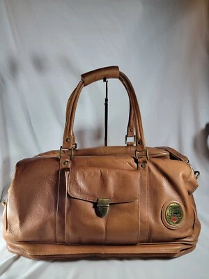Vintage Leather Duffle Ronald McDonald House BrownTravel Shoulder Bag - Image 1 of 4