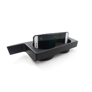 Black Interior Cup Holder Slot fit for BMW E39 97-03 528i 525i 530i 540i M5 ABS - Picture 1 of 9