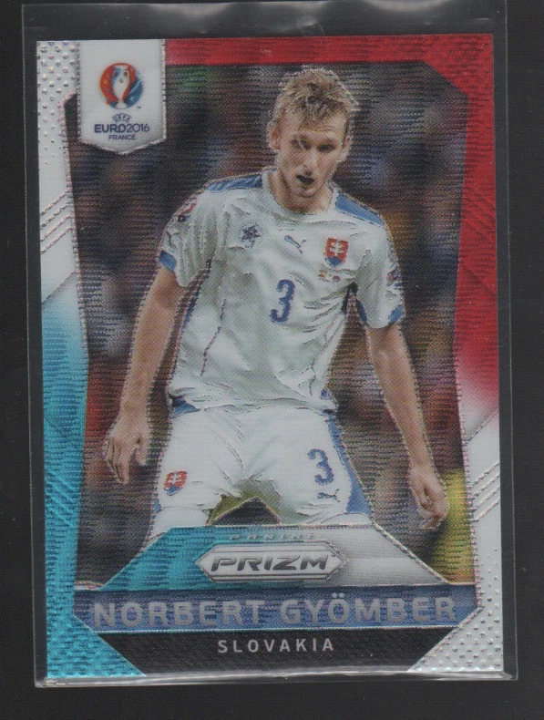 NORBERT GYOMBER 2016 PANINI PRIZM UEFA EURO RED AND LIGHT BLUE PRIZM CARD #137 - Image 1 of 1