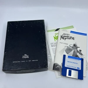 Operation Neptune Math IBM PC Computer Game 3.5" 5.25" Floppy Disk Big Box Rare - Picture 1 of 4