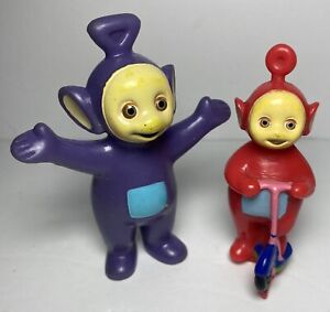 Vintage Teletubbies Collectible Toy Lot Of 2 Tinky Po Purple Red Cake Toppers