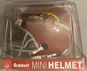 USC Trojans NCAA Riddell 2004 Back-To-Back National Champions Mini Helmet NEW - Picture 1 of 6
