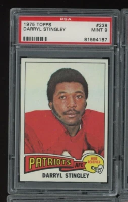 1975 Topps #238 Darryl Stingley New England Patriots PSA 9 Mint - Image 1 of 2