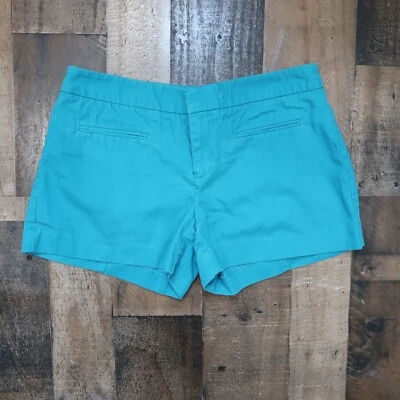 Pantalones Cortos GAP Mujer Talla 2 Verde Azulado Turquesa Chino Verano Azul Pavo Real Algodón Foto 1 de 4