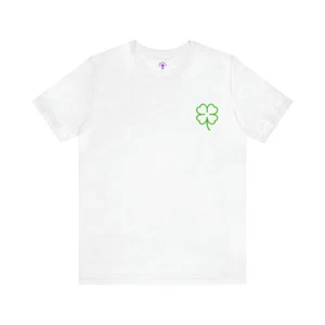 Unisex Jersey Short Sleeve Tee, Green Four Leaf Clover, St. Patrick's Day, Gift - Picture 1 of 6