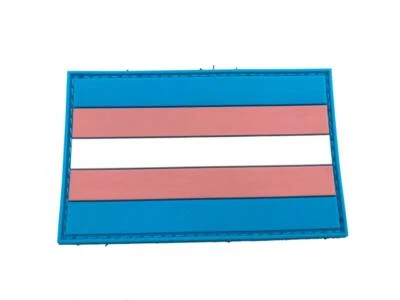 Trans Transgender LGBTQ Pride Flagge PVC Patch Klett Emblem Abzeichen - Bild 1 von 4