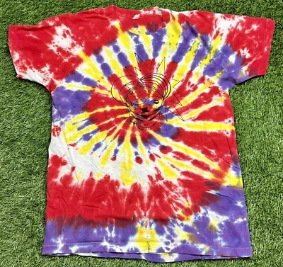 VTG 80's Grateful Dead Dancing Skeletons Double Sided Tie Dye T-Shirt Men's XL - Image 1 of 4
