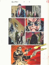 Punisher #3 p.9 / 13 Color Guide Art - Mafia Hit - 1995 by John Kalisz