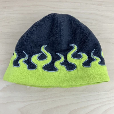 L.L. Bean Unisex Niños Talla Pequeña Llama Polar Invierno Gorro Gris y Lima  Foto 1 de 4