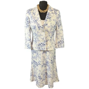 Précis Petite Womens 100% Linen White Dress And Jacket Suit Wedding Uk 12 Eu 38 - Picture 1 of 16