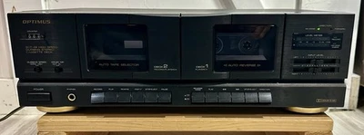 Optimus SCT-49 Alta Velocidad Doblaje Estéreo Doble Cassette Deck FUNCIONA EN MUY BUENA CONDICIÓN Foto 1 de 4