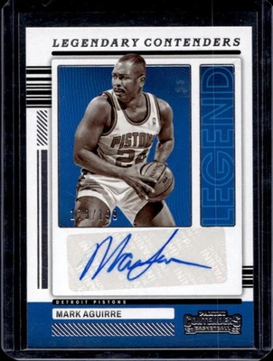 2021-22 Contenders Mark Aguirre Legendary Auto #178/199 Pistons - Image 1 of 2