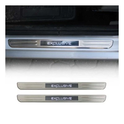 Door Sill Scuff Illuminated for Mercedes SLC Class 2017-2020 S.Steel Brushed - Image 1 of 4