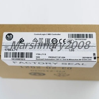 New Sealed Allen Bradley 1756-L71 SER B ControlLogix 2MB Controller AB 1756L71 - Image 1 of 3