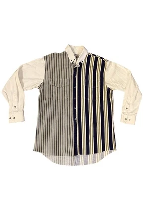 Vintage 90s Rodeo Active Western Multi Striped Long Sleeve Shirt Size L - Image 1 of 4