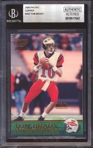 2000 PACIFIC TOM BRADY #403 COPPER ROOKIE 21/75 BGS AUTHENTIC! - Picture 1 of 2