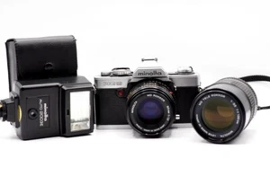 Minolta Xg 9 Analogico Reflex Argento SLR Set #45 - Picture 1 of 12