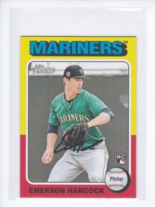 2024 Topps Heritage Mini #320 EMERSON HANCOCK RC Seattle Mariners ROOKIE MINI - Picture 1 of 3