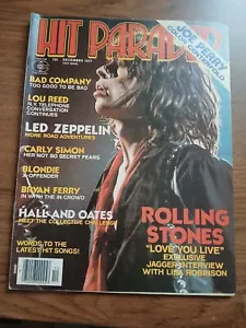HIT PARADER December 1977 MICK JAGGER Feat Stones Zeppelin - Picture 1 of 3