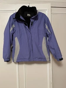 Schwarze Eis Skijacke Kapuze Damen Winter Größe M Top Zustand - Bild 1 von 8