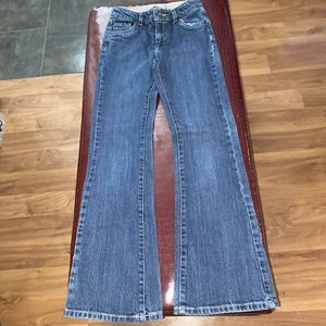 Levi’s Stretch Flare Size 12 517 Dark Denim Flare Bottom Jeans Elastic Inside - Picture 1 of 9