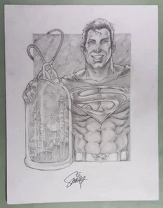 ORIGINAL ART  PRINT of SUPERMAN by SMITTY (SHIPS FREE)* - Picture 1 of 1