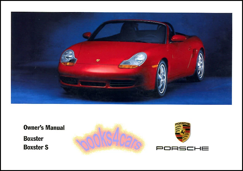 MANUAL Del PROPIETARIO BOXSTER 2000 PORSCHE S GU�A DEL CONVERTIBLE 986 - Imagen 1 de 1