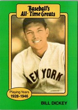 1987 Hygrade All-Time Greats Bill Dickey #NNO New York Yankees