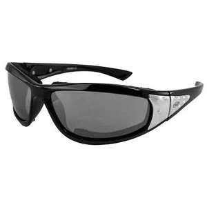 Global Vision Padded Riding Sunglasses for Small Faces Black w/Flash Mirror Lens - Picture 1 of 7