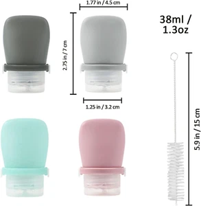4Pcs Squeeze Salad Dressing Bottles, Leakproof Mini Sauce Condiment Bottles a... - Picture 1 of 7