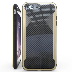 Case for iPhone 7Plus|8Plus with Carbon Fiber Pattern, 12ft. Drop Tested - Gold - Picture 1 of 7