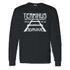 T-shirts à manches longues - "Terminus Walking" - t-shirts graphiques amusants pour hommes ajustés régulièrement