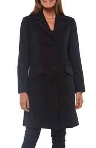 Abrigo para mujer Sanctuary 284032 con solapa de muesca, talla pequeña - negro - Imagen 1 de 2