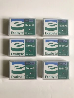 LOTE DE 6 CARTUCHOS DE CINTA DE DATOS EXABYTE 160mXL 8mm D8 nuevos Foto 1 de 2