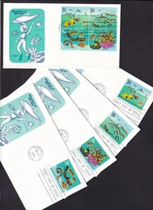 1994 Wonders of the Sea Sc 2863-2866 2866a set of 5 Artmaster cachets - Picture 1 of 2