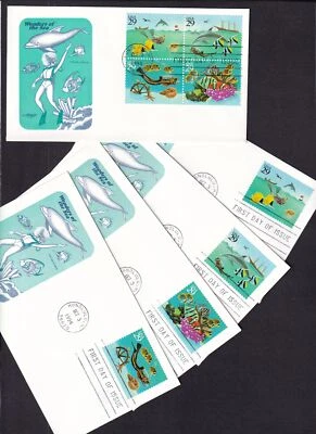 1994 Wonders of the Sea Sc 2863-2866 2866a set of 5 Artmaster cachets - Image 1 of 2
