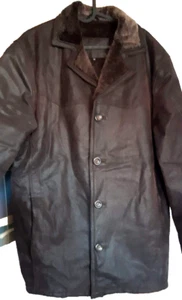 Chaqueta Hombre Cuero Genuino Talla 48 en Marrón *Como Nueva* - Imagen 1 de 5