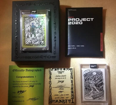 Topps Project 2020 Rickey Henderson por JK5 com World 5eries No.2 Companion Auto!! - Imagem 1 de 4