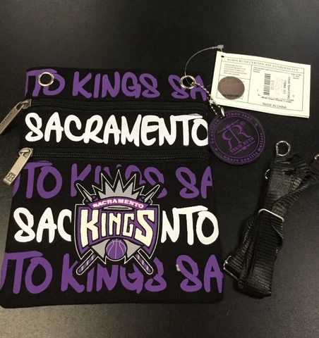 New Robin Ruth NBA Sacramento Kings Basketball Neck Wallet Travel Purse Retro Ed Cover