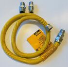 Kit de connecteurs d'appareils à gaz Dormont 45 pouces de long et revêtu jaune 1 po et 1/2 po