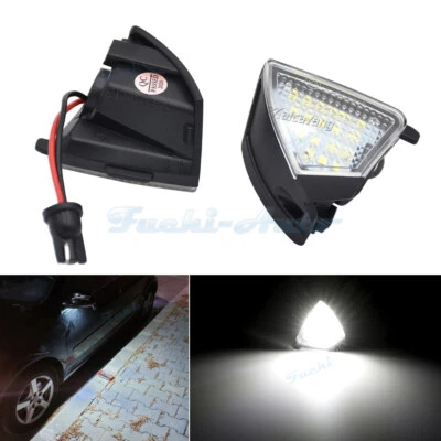 2pcs LED Under Side Mirror Lights Puddle Lamp For VW Sharan Passat CC B6 Golf 5 - Изображение 1 из 4